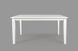 Jofran Simplicity Solid Wood Classic 60" Rectangle Dining Table in Paperwhite image