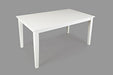 Jofran Simplicity Solid Wood Classic 60" Rectangle Dining Table in Paperwhite - Holmwood's Furniture & Design Center (Somersworth, NH)