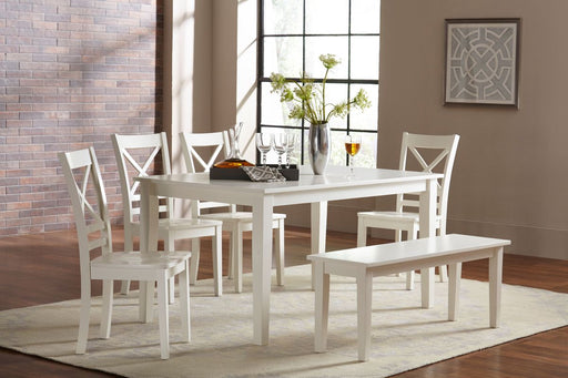 Jofran Simplicity Solid Wood Classic 60" Rectangle Dining Table in Paperwhite - Holmwood's Furniture & Design Center (Somersworth, NH)
