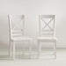 Jofran Simplicity Solid Wood Classic Cross-Back Dining Chair (Set of 2) in Paperwhite - Holmwood's Furniture & Design Center (Somersworth, NH)