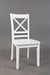 Jofran Simplicity Solid Wood Classic Cross-Back Dining Chair (Set of 2) in Paperwhite - Holmwood's Furniture & Design Center (Somersworth, NH)