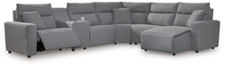 Modmax Power Reclining Sectional with Chaise - Holmwood's Furniture & Design Center (Somersworth, NH)