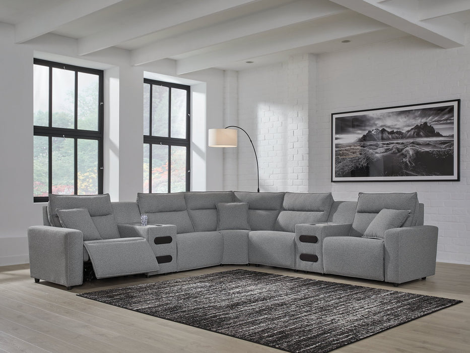 Modmax Power Reclining Sectional with Chaise - Holmwood's Furniture & Design Center (Somersworth, NH)