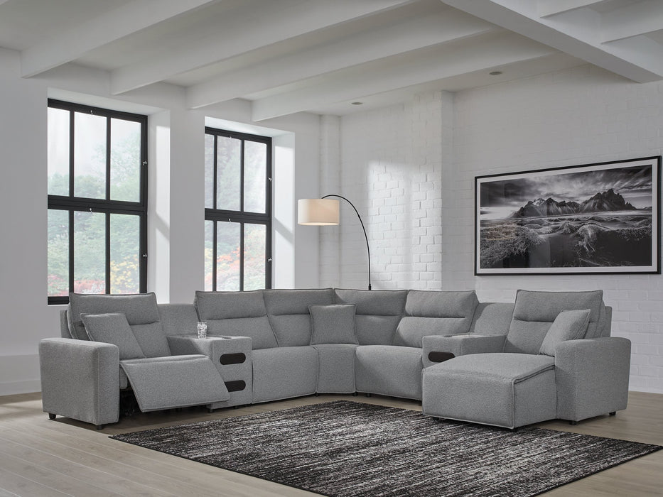 Modmax Power Reclining Sectional with Chaise - Holmwood's Furniture & Design Center (Somersworth, NH)