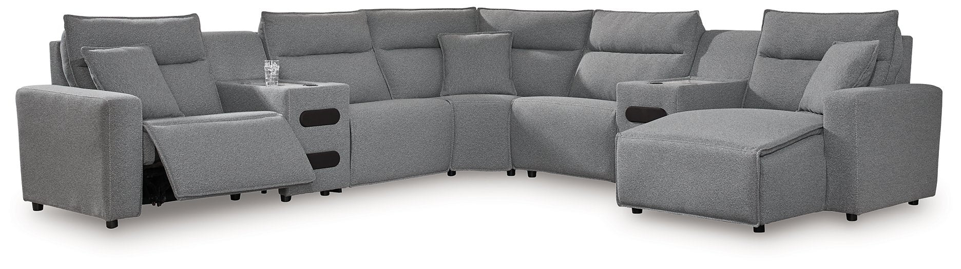 Modmax Power Reclining Sectional with Chaise - Holmwood's Furniture & Design Center (Somersworth, NH)