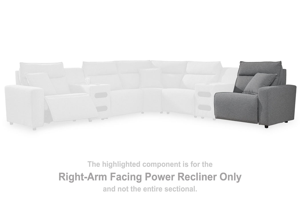 Modmax Reclining Sectional with Console - Holmwood's Furniture & Design Center (Somersworth, NH)