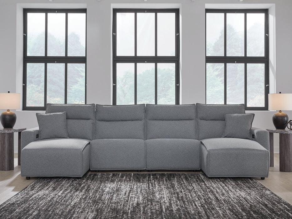Modmax Power Reclining Sectional with Chaise - Holmwood's Furniture & Design Center (Somersworth, NH)