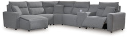 Modmax Power Reclining Sectional with Chaise - Holmwood's Furniture & Design Center (Somersworth, NH)
