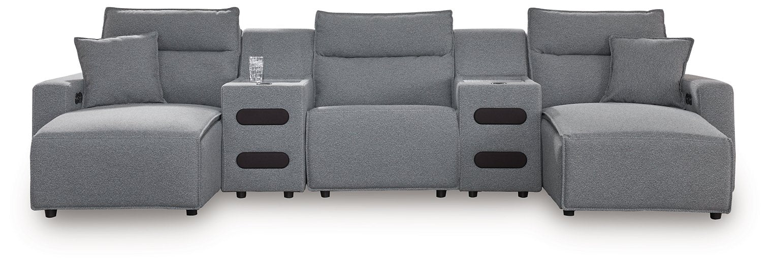 Modmax Power Reclining Sectional with Chaise - Holmwood's Furniture & Design Center (Somersworth, NH)