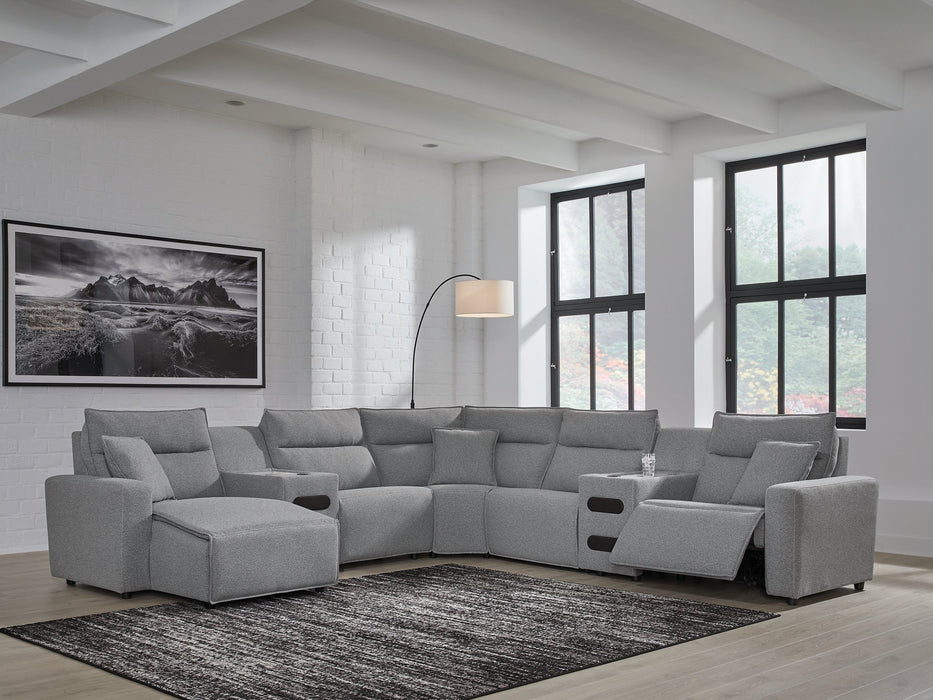 Modmax Power Reclining Sectional with Chaise - Holmwood's Furniture & Design Center (Somersworth, NH)
