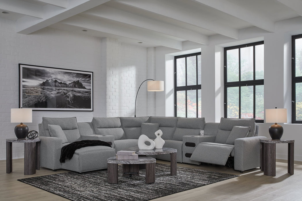 Modmax Power Reclining Sectional with Chaise - Holmwood's Furniture & Design Center (Somersworth, NH)