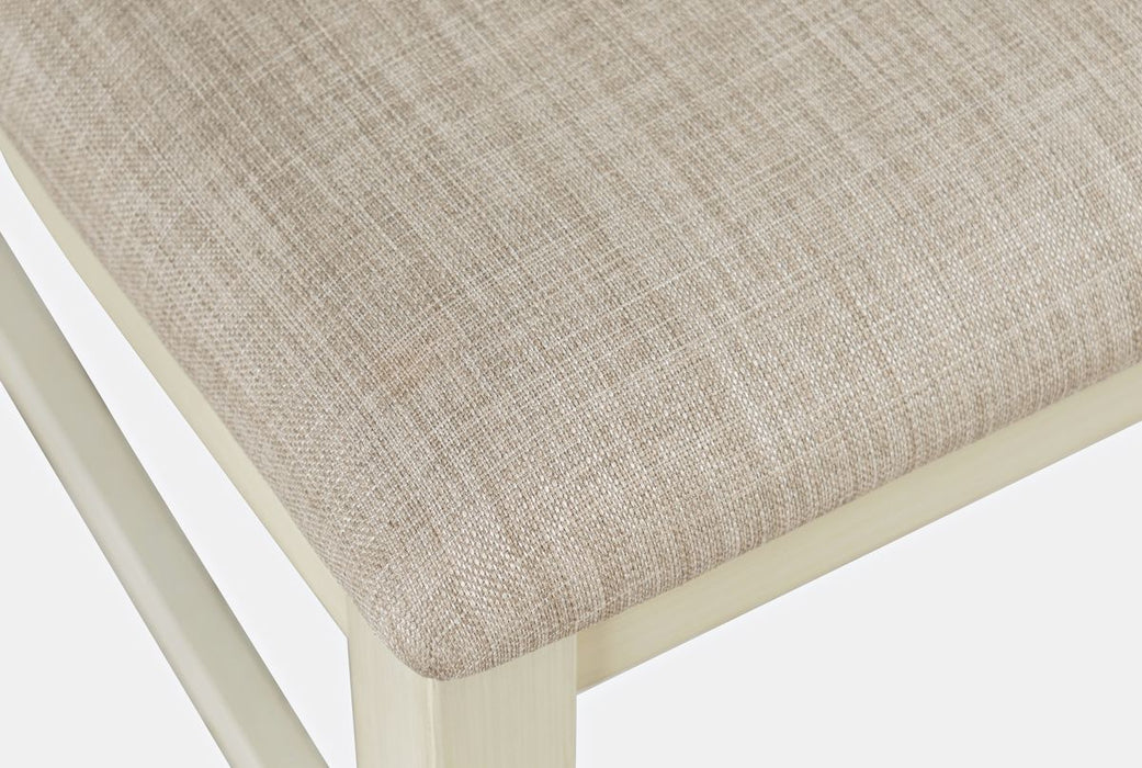 Jofran Craftsman Slat-Back Upholstered Desk Chair in Antique Cream - Holmwood's Furniture & Design Center (Somersworth, NH)