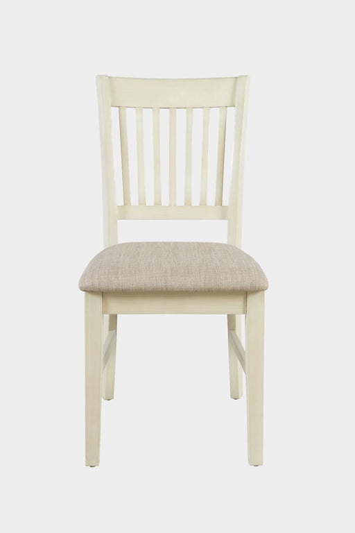 Jofran Craftsman Slat-Back Upholstered Desk Chair in Antique Cream image
