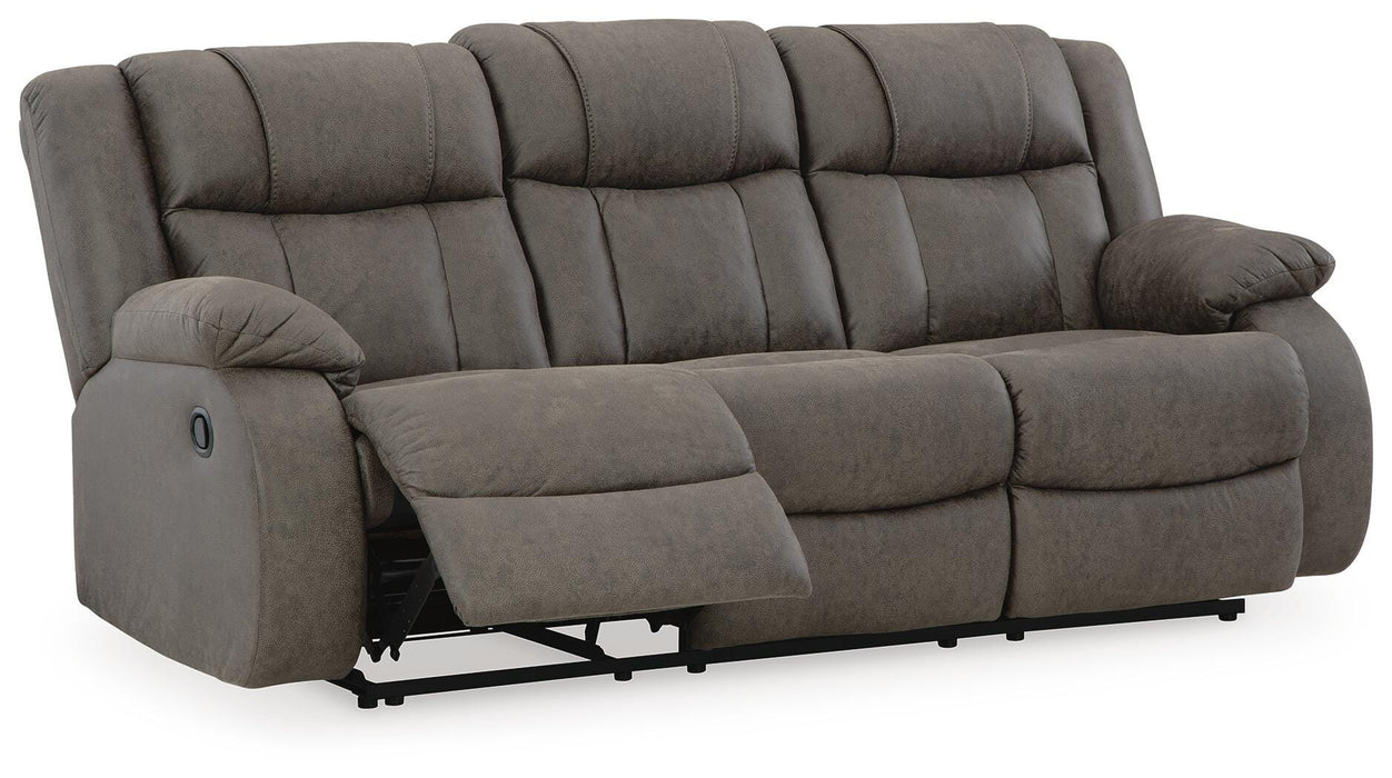 First Base Reclining Sofa - Holmwood's Furniture & Design Center (Somersworth, NH)