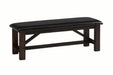 Jofran Kona Grove Upholstered Bench in Dark Brown image