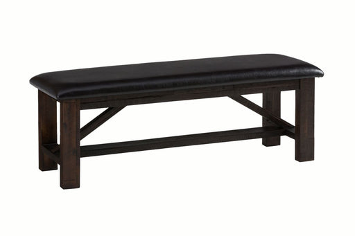 Jofran Kona Grove Upholstered Bench in Dark Brown image