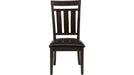 Jofran Kona Grove Upholstered Slat Back Dining Chair in Chocolate (Set of 2) - Holmwood's Furniture & Design Center (Somersworth, NH)