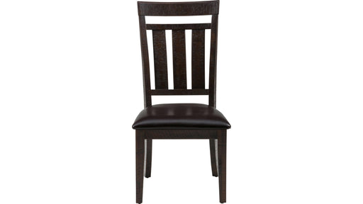 Jofran Kona Grove Upholstered Slat Back Dining Chair in Chocolate (Set of 2) - Holmwood's Furniture & Design Center (Somersworth, NH)