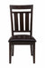 Jofran Kona Grove Upholstered Slat Back Dining Chair in Dark Brown (Set of 2) - Holmwood's Furniture & Design Center (Somersworth, NH)