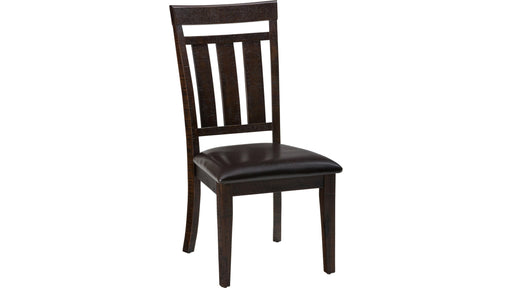Jofran Kona Grove Upholstered Slat Back Dining Chair in Chocolate (Set of 2) - Holmwood's Furniture & Design Center (Somersworth, NH)