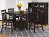 Jofran Kona Grove Fixed Pub Table with Storage Base in Dark Brown - Holmwood's Furniture & Design Center (Somersworth, NH)