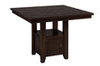 Jofran Kona Grove Fixed Pub Table with Storage Base in Dark Brown image
