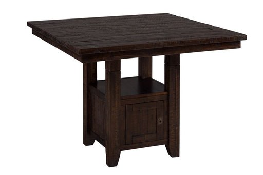 Jofran Kona Grove Fixed Pub Table with Storage Base in Dark Brown image
