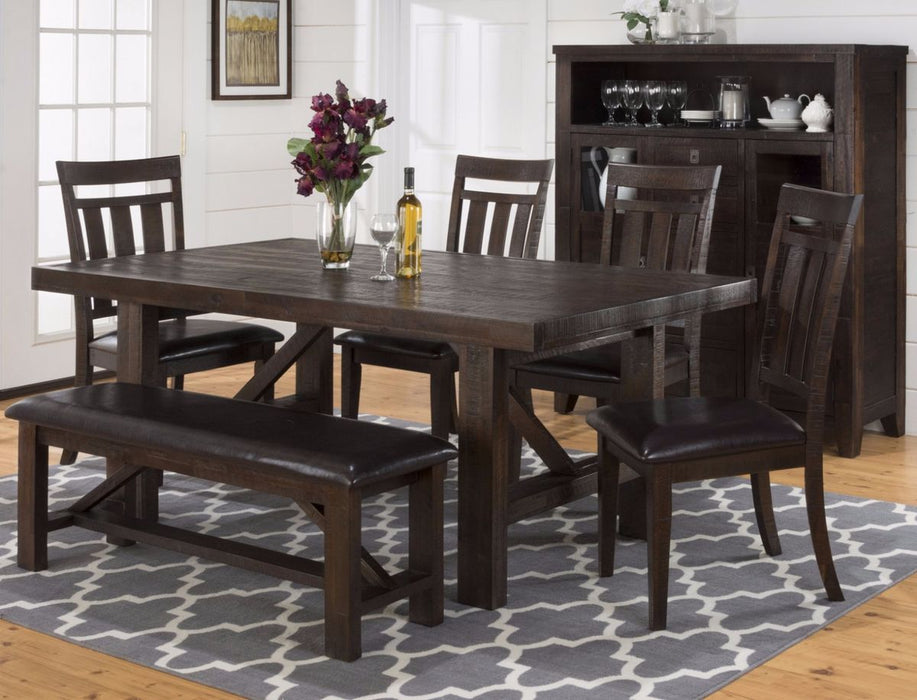 Jofran Kona Grove Upholstered Bench in Dark Brown - Holmwood's Furniture & Design Center (Somersworth, NH)