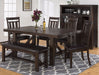 Jofran Kona Grove Upholstered Bench in Dark Brown - Holmwood's Furniture & Design Center (Somersworth, NH)