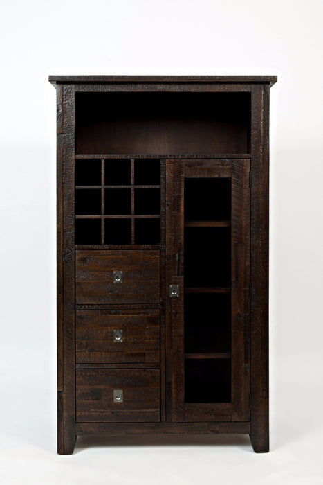 Jofran Kona Grove Wine Pantry in Dark Brown - Holmwood's Furniture & Design Center (Somersworth, NH)