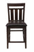 Jofran Kona Grove Upholstered Slat Back Stool in Dark Brown (Set of 2) - Holmwood's Furniture & Design Center (Somersworth, NH)