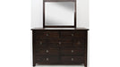 Jofran Kona Grove Mirror in Deep Chocolate - Holmwood's Furniture & Design Center (Somersworth, NH)