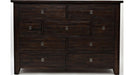 Jofran Kona Grove Dresser in Deep Chocolate - Holmwood's Furniture & Design Center (Somersworth, NH)