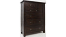 Jofran Kona Grove 5 Drawers and 1 Cabinet Chest in Deep Chocolate - Holmwood's Furniture & Design Center (Somersworth, NH)