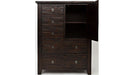 Jofran Kona Grove 5 Drawers and 1 Cabinet Chest in Deep Chocolate - Holmwood's Furniture & Design Center (Somersworth, NH)