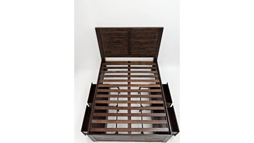 Jofran Kona Grove Queen Storage Bed in Chocolate - Holmwood's Furniture & Design Center (Somersworth, NH)