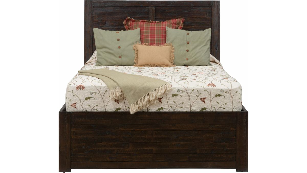 Jofran Kona Grove King Storage Bed in Chocolate - Holmwood's Furniture & Design Center (Somersworth, NH)