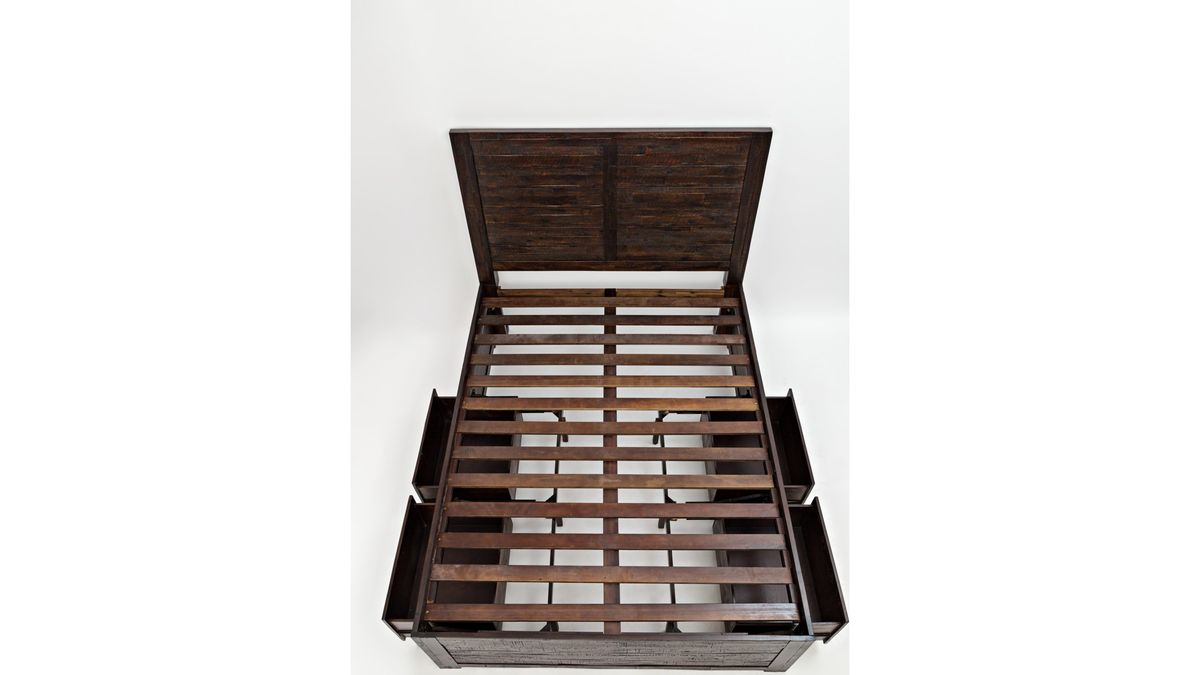 Jofran Kona Grove King Storage Bed in Chocolate - Holmwood's Furniture & Design Center (Somersworth, NH)