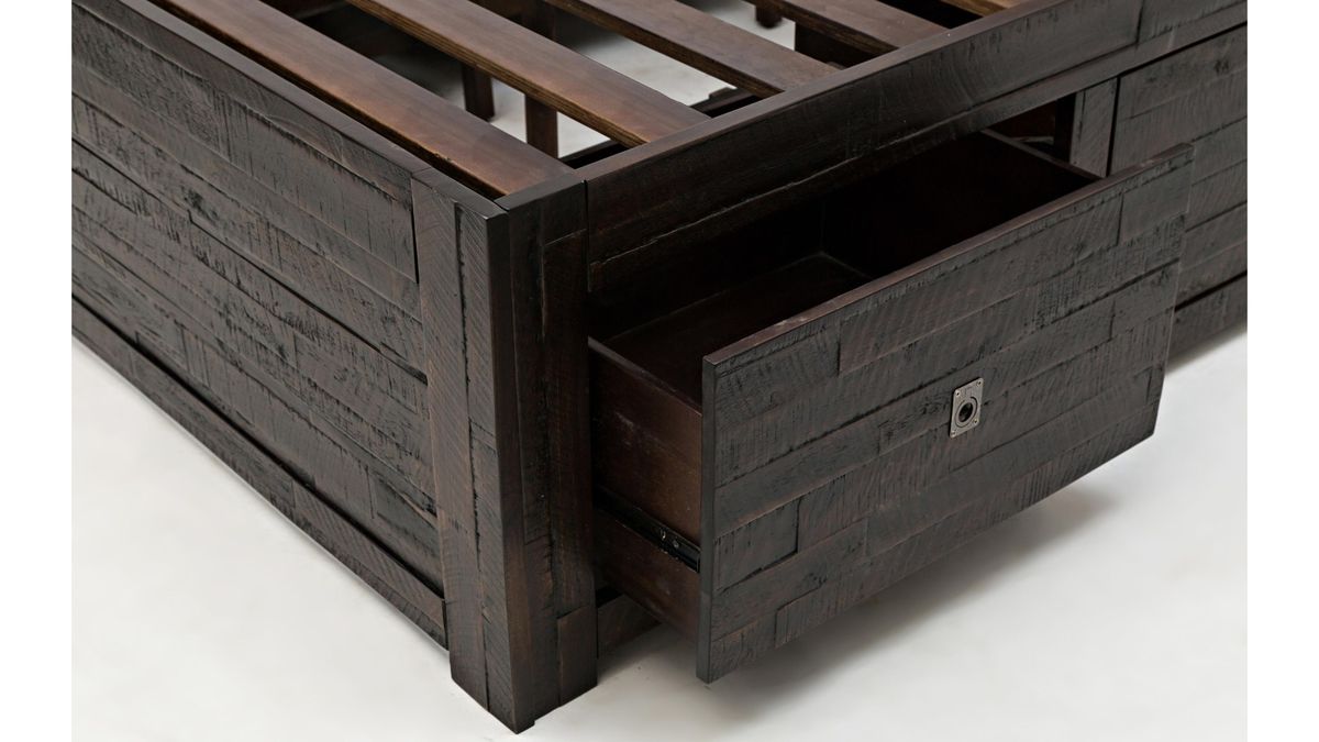 Jofran Kona Grove King Storage Bed in Chocolate - Holmwood's Furniture & Design Center (Somersworth, NH)