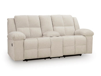 Orlen Reclining Loveseat with Console - Holmwood's Furniture & Design Center (Somersworth, NH)