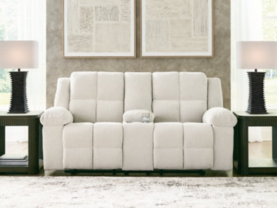 Orlen Reclining Loveseat with Console - Holmwood's Furniture & Design Center (Somersworth, NH)