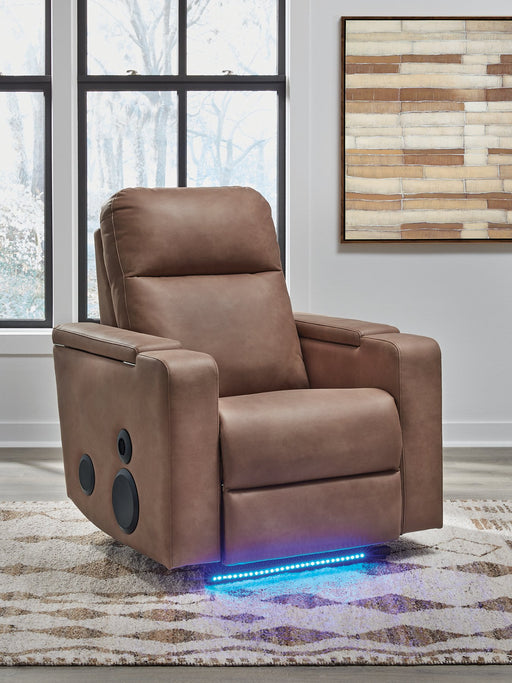 Lorrenton Power Glider Recliner with Audio System - Holmwood's Furniture & Design Center (Somersworth, NH)