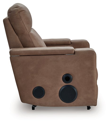 Lorrenton Power Glider Recliner with Audio System - Holmwood's Furniture & Design Center (Somersworth, NH)