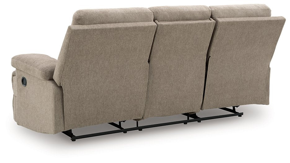 Side-Swipe Reclining Sofa with Drop Down Table - Holmwood's Furniture & Design Center (Somersworth, NH)