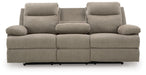 Side-Swipe Reclining Sofa with Drop Down Table - Holmwood's Furniture & Design Center (Somersworth, NH)