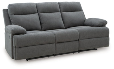Side-Swipe Reclining Sofa with Drop Down Table - Holmwood's Furniture & Design Center (Somersworth, NH)