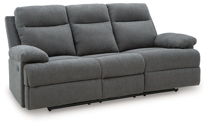 Side-Swipe Reclining Sofa with Drop Down Table - Holmwood's Furniture & Design Center (Somersworth, NH)