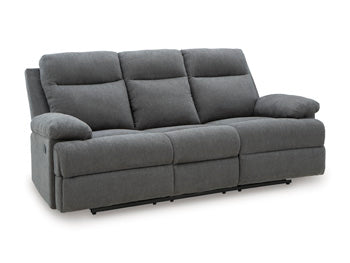 Side-Swipe Reclining Sofa with Drop Down Table - Holmwood's Furniture & Design Center (Somersworth, NH)