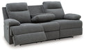 Side-Swipe Reclining Sofa with Drop Down Table - Holmwood's Furniture & Design Center (Somersworth, NH)