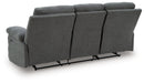 Side-Swipe Reclining Sofa with Drop Down Table - Holmwood's Furniture & Design Center (Somersworth, NH)